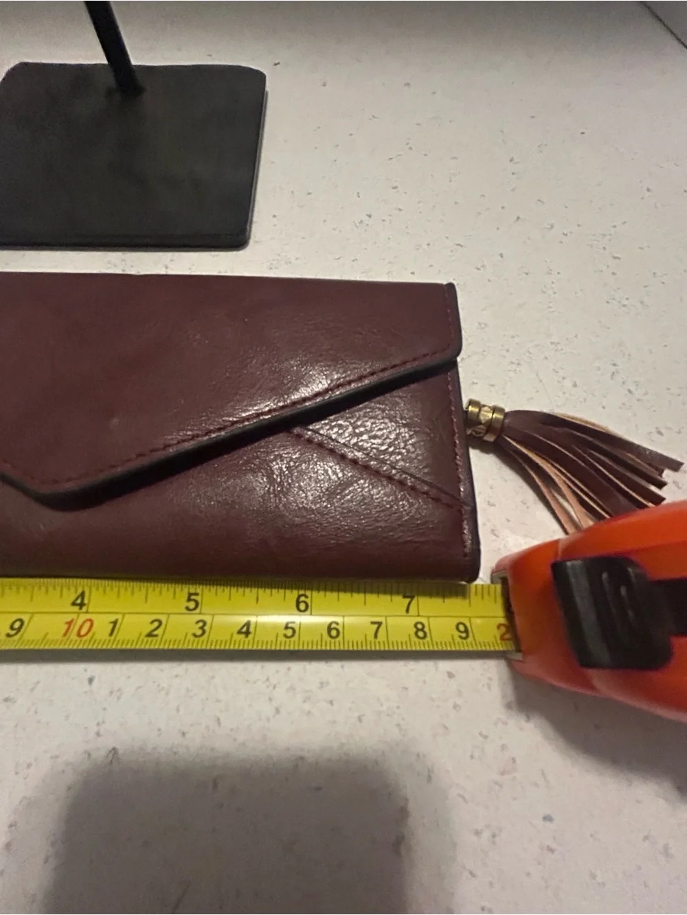 Maroon Leather Clutch Wallet and Card Holder